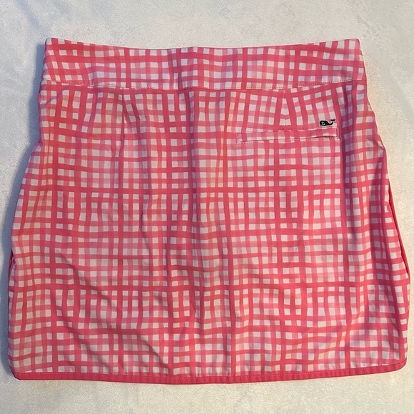 Vineyard Vines Performance Skort Womens 4 Golf Pink White Check athletic sporty - Picture 2 of 7